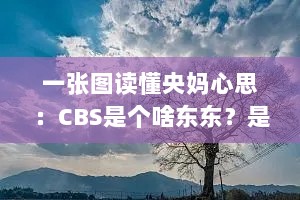 一张图读懂央妈心思：CBS是个啥东东？是不是中国版QE？