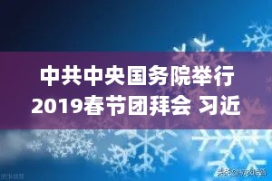中共中央国务院举行2019春节团拜会 习近平发表讲话