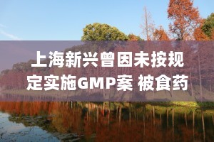 上海新兴曾因未按规定实施GMP案 被食药监局处罚